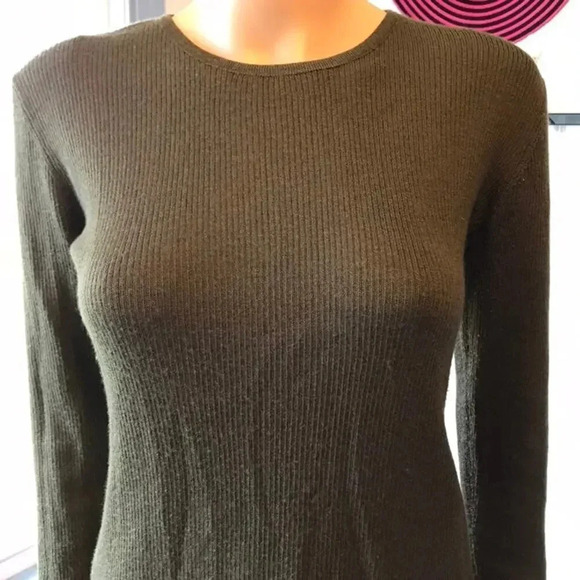 Jacques Ruc Mercerized Wool Blend Long Sleeves Soft Cozy Pullover Sweater Size M - Picture 5 of 5